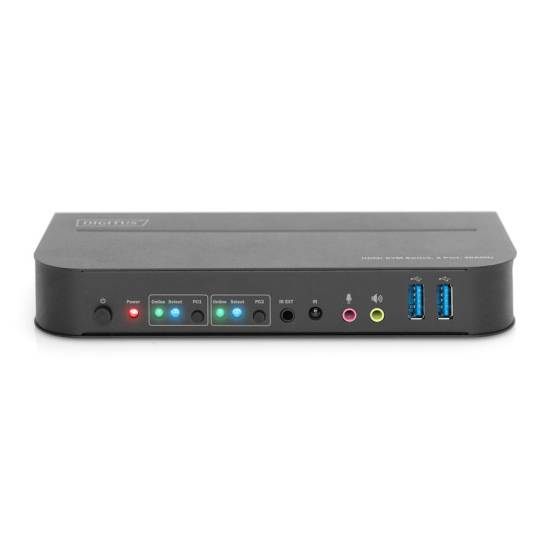 Przełącznik KVM HDMI 4K 2-portowy Digitus DS-12874