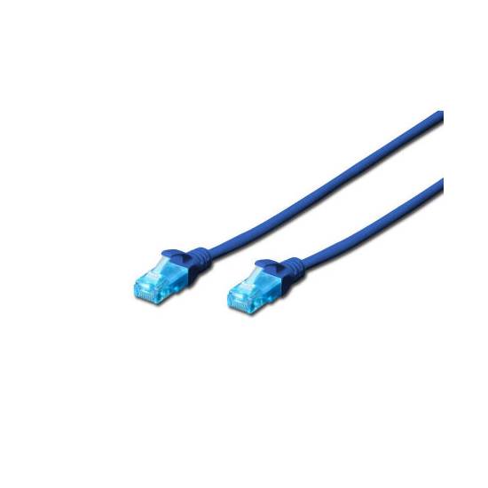 Patch cord UTP kat. 5e 10m niebieski Digitus DK-1512-100/B