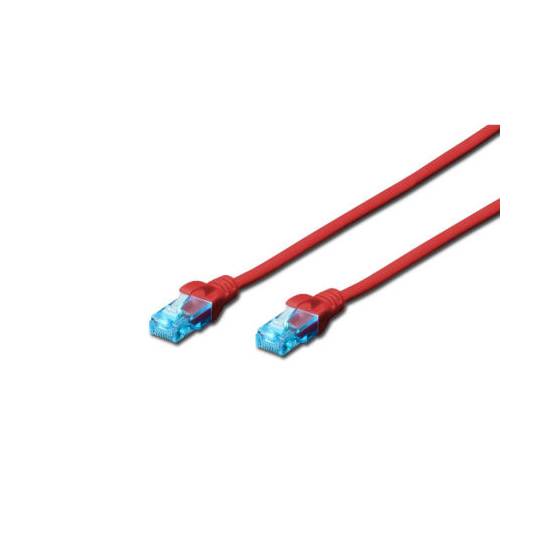 Patch cord UTP kat. 5e 5m czerwony Digitus DK-1512-050/R