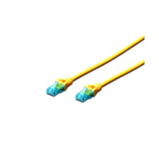 Patch cord UTP kat. 5e 0,5m żółty Digitus DK-1512-005/Y