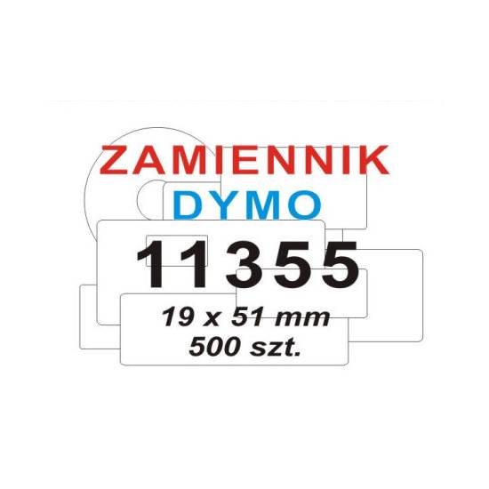Etykieta Dymo 11355 19 x 51 mm biała uniwersalna zamiennik