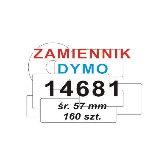 Etykieta Dymo 14681 CD/DVD średnica 57 mm biała zamiennik