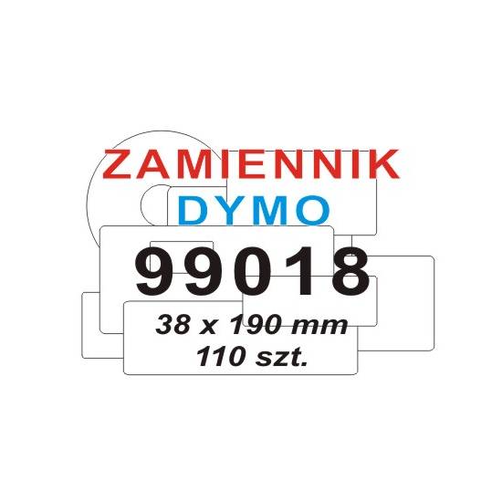 Etykieta Dymo 99018 190 x 38 mm biała na segregator zamiennik