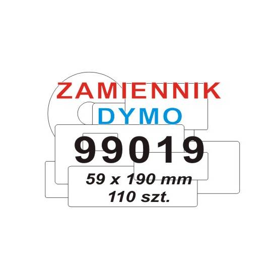Etykieta Dymo 99019 190 x 59 mm biała na segregator zamiennik