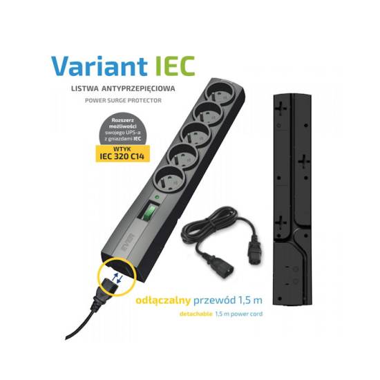 Listwa antyprzepięciowa EVER Variant IEC 1,5m