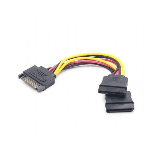 Adapter zasilania Serial ATA SATA - rozdzielacz x2 Gembird CC-SATAM2F-01
