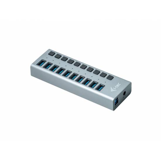 Hub USB3 x10 z funkcją ładowania 48W plus wyłączniki i-tec U3CHARGEHUB10