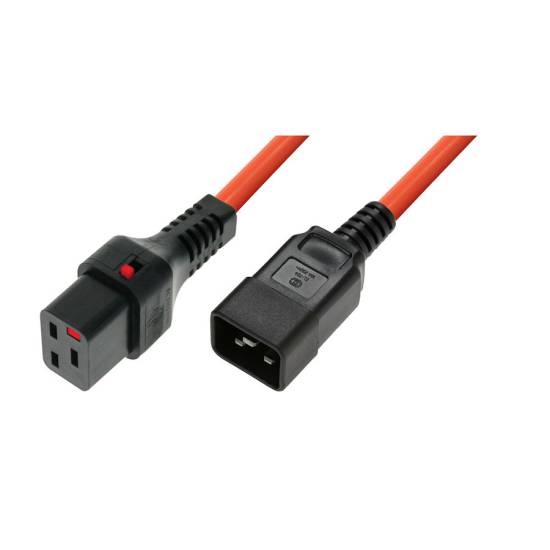 Kabel zasilania C19-C20 3,0m IEC lock pomarańczowy IEC-PC1375