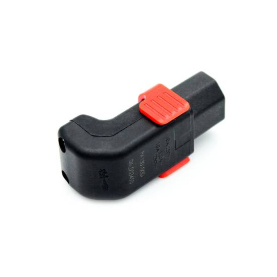 Złącze zasilania C13 IEC LOCK+ rozbieralne kątowe IEC-PA130100DBK