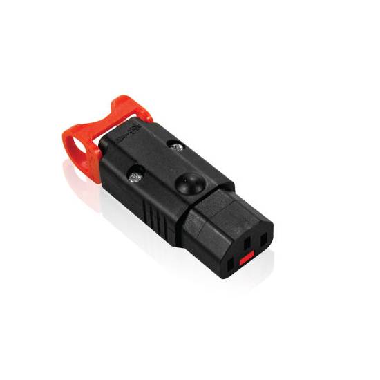 Złącze zasilania C13 IEC LOCK+ rozbieralne IEC-PA130100BK