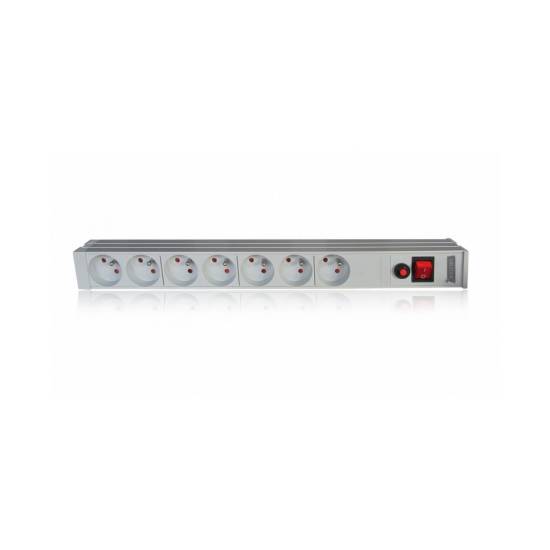 Listwa zasilająca 19" 7-gniazd wyłącznik filtr 2m A-19-STRIP-5-IMP