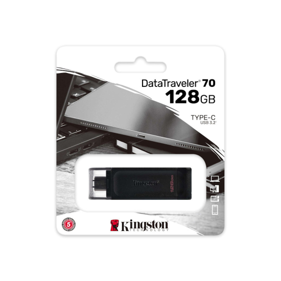 Pamięć USB-C 3.2 Gen 1 Kingston DataTraveler 70 128GB DT70/128GB