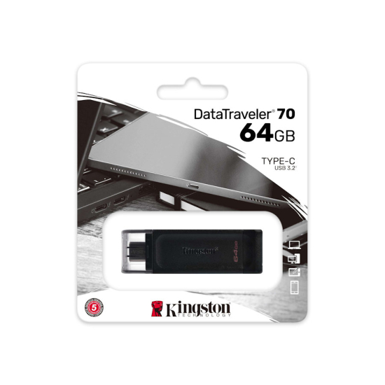 Pamięć USB-C 3.2 Gen 1 Kingston DataTraveler 70 64GB DT70/64GB