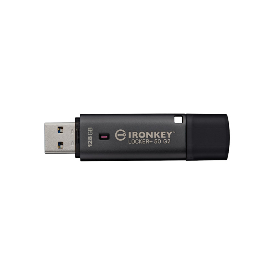 Pamięć USB 3.2 Gen 1 Kingston IronKey Locker+ 50 G2  USB-A AES-256 Encrypted 128GB IKLP50G2/128GB
