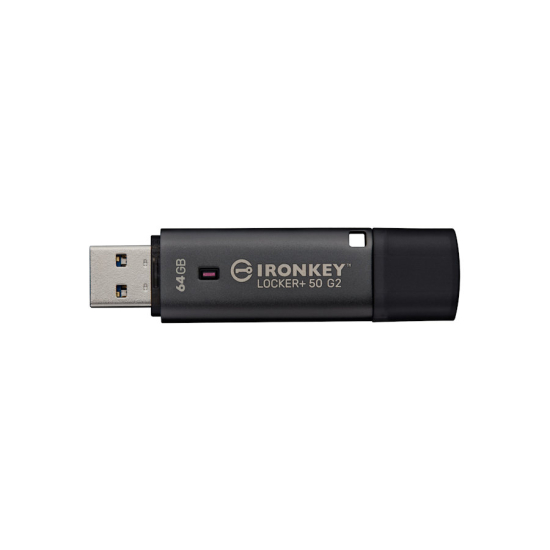 Pamięć USB 3.2 Gen 1 Kingston IronKey Locker+ 50 G2  USB-A AES-256 Encrypted 64GB IKLP50G2/64GB