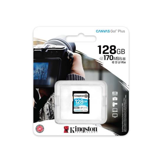 Karta pamięci Kingston Canvas Go+ SD 170/90MB/s SDG3/128GB