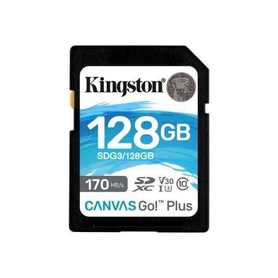 Karta pamięci Kingston Canvas Go+ SD 170/90MB/s SDG3/128GB
