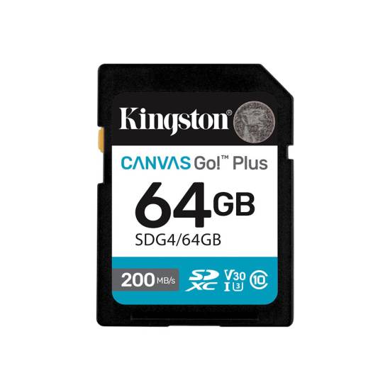 Karta pamięci Kingston Canvas Go! Plus SD 200/100MB/s SDG4/64GB