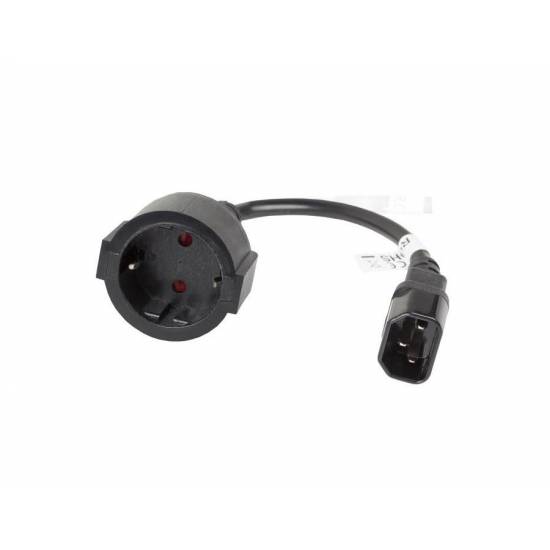 Adapter zasilania do UPS C14 -> gniazdo typ F niemieckie Schuko Lanberg