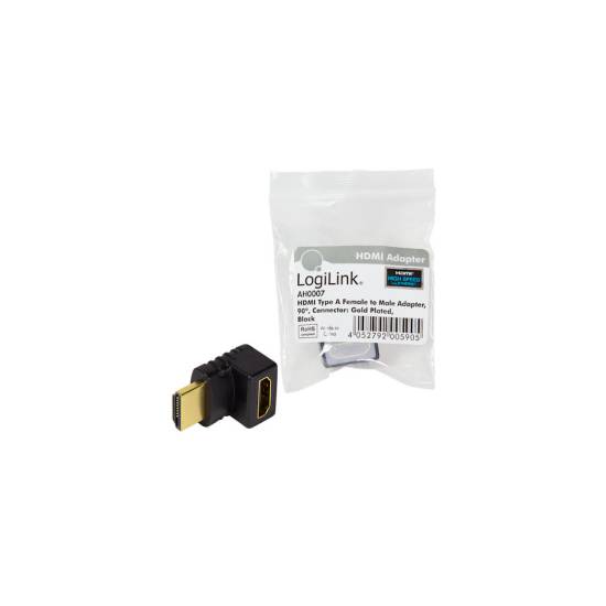 Adapter kątowy HDMI M -> HDMI Ż LogiLink AH0007