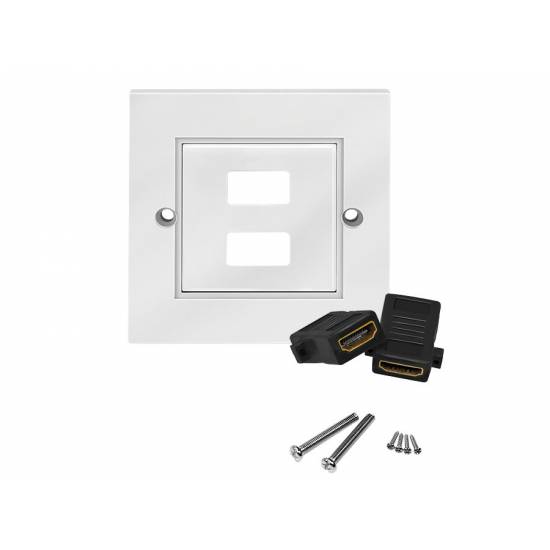 Gniazdo ścienne podtynkowe HDMI x2 LogiLink AH0018