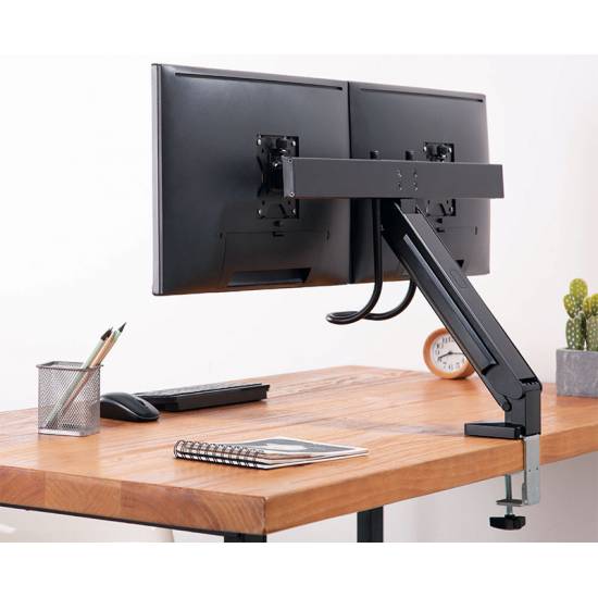 Ramię do monitora LCD ze sprężyną gazową Logilink BP0102 podwójne