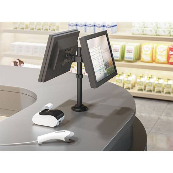 Ramię do monitora LCD kolumnowe Logilink BP0109 podwójne