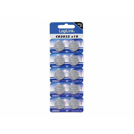 Bateria guzikowa CR2032 Ultra Power lithium 3V LogiLink CR2032B10 10 szt.