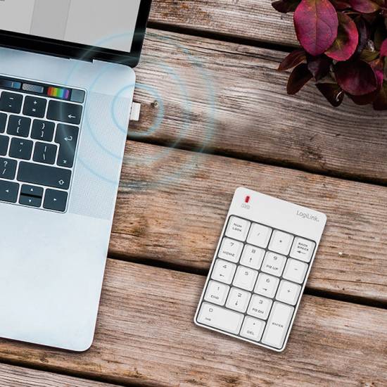 Klawiatura numeryczna USB bezprzewodowa LogiLink ID0186 biała