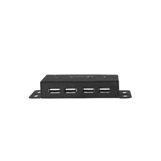 Hub USB2 x4 aktywny LogiLink UA0141A metal