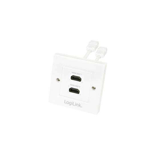 Gniazdo ścienne HDMI x2 LogiLink AH0015