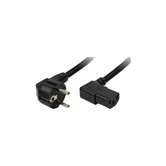 Kabel zasilania C13 - Schuko 1,8m kątowe złącze C13