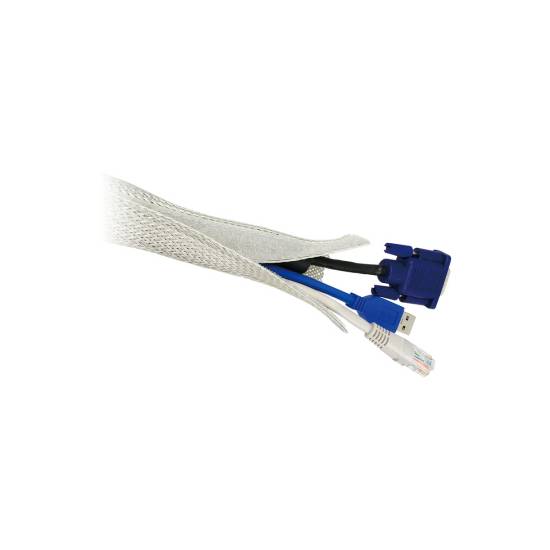 Organizator kabli elastyczny szary rzep LogiLink KAB0007