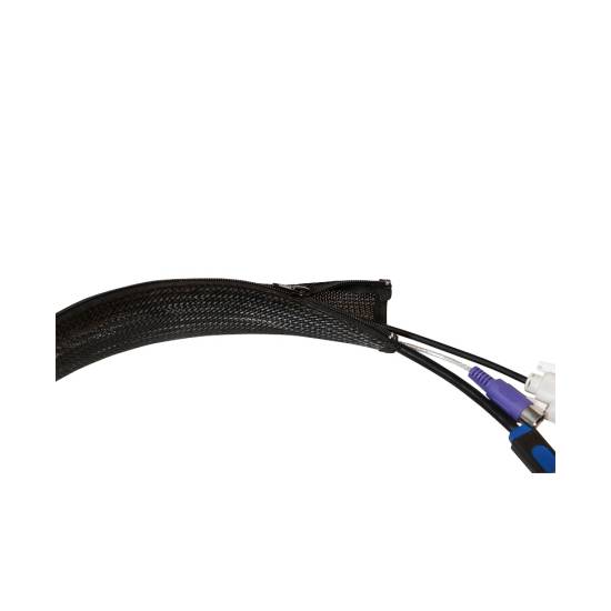 Organizator kabli elastyczny czarny suwak LogiLink KAB0047