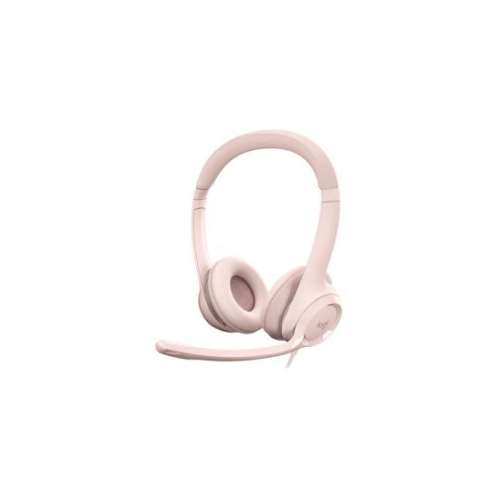 Słuchawki z mikrofonem USB Logitech H390 USB różowe 981-001281