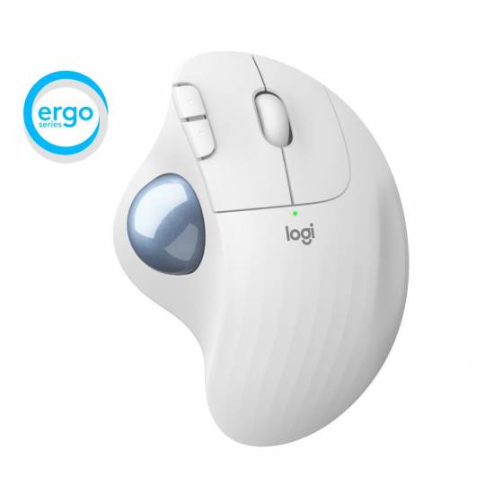 Manipulator bezprzewodowy Logitech Trackball Ergo M575 biały