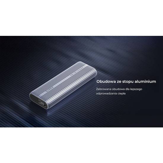 Obudowa SSD M.2 NVMe 40Gbps USB-C metalowa z wentylatorem Orico ACOM2-U4-GY-BP