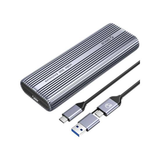 Obudowa SSD M.2 NVMe 40Gbps USB-C metalowa z wentylatorem Orico ACOM2-U4-GY-BP