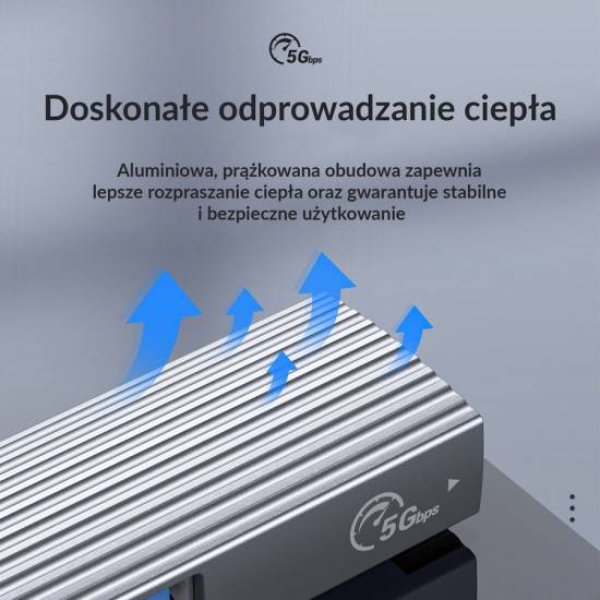 Hub USB-C -> USB 3.1 x4 aluminium 5 Gbps Orico AH-13-GY-BP