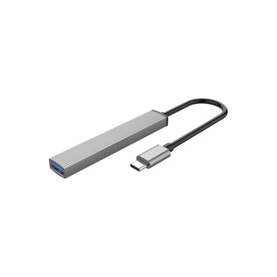 Hub USB-C -> USB 3.1 x4 aluminium 5 Gbps Orico AH-13-GY-BP