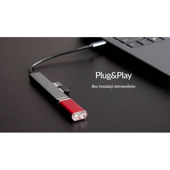 Hub USB 3.0 x1 + USB 2.0 x3 Orico AH-A13-GY-BP