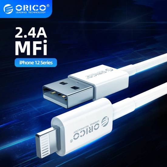 Kabel USB Lightning MFi 18W 1m Orico AL01-10-WH-BP