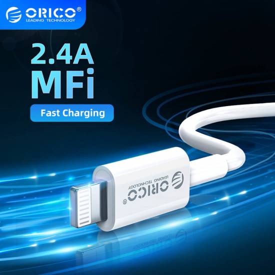 Kabel USB Lightning MFi 18W 1m Orico AL01-10-WH-BP