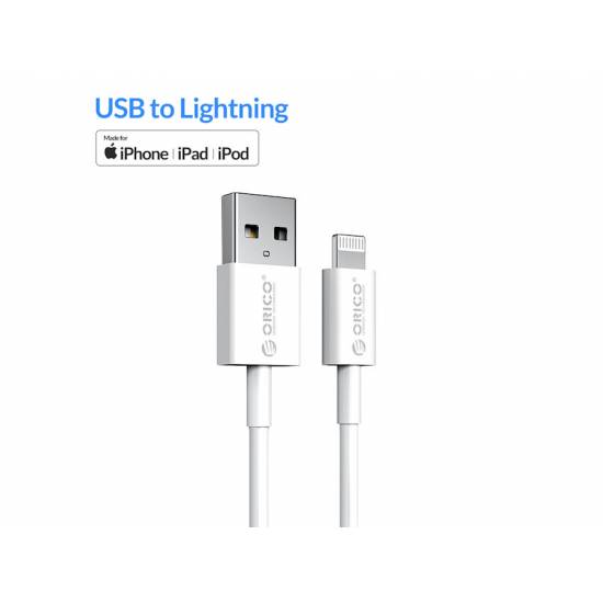 Kabel USB Lightning MFi 18W 1m Orico AL01-10-WH-BP