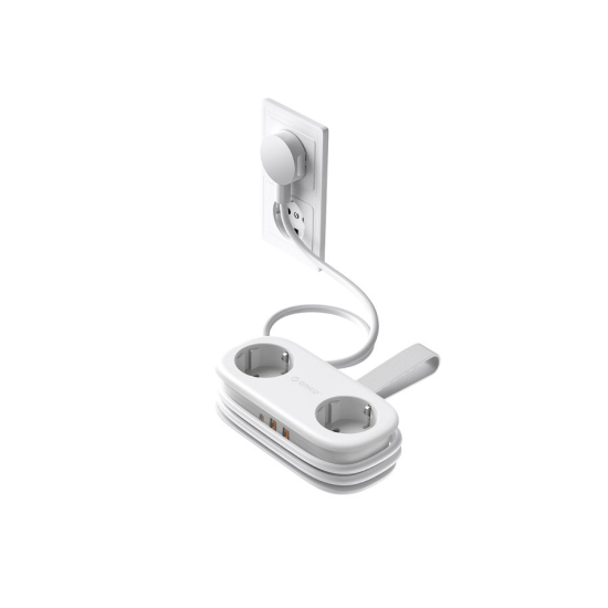 Listwa zasilająca 2-gniazda 2x USB-A 1x USB-C 20W 1,5m Orico AP3-2A2U1C-PRO-EU-WH biała