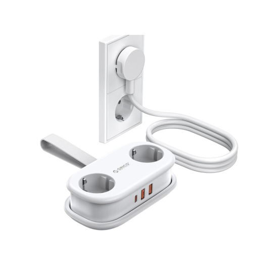 Listwa zasilająca 2-gniazda 2x USB-A 1x USB-C 20W 1,5m Orico AP3-2A2U1C-PRO-EU-WH biała