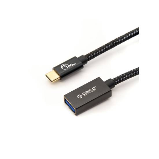 Kabel USB C - USB A żeński 10Gbps PD 60W Orico CAF31-10-BK-BP