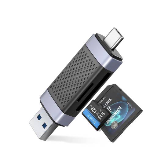 Czytnik kart SD/microSD USB-A/USB-C 2.0 Orico CD2D-AC2-BK-EP