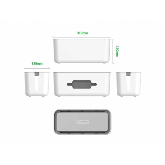 Pojemnik na kable, biały 30 cm Orico CMB-18-WH