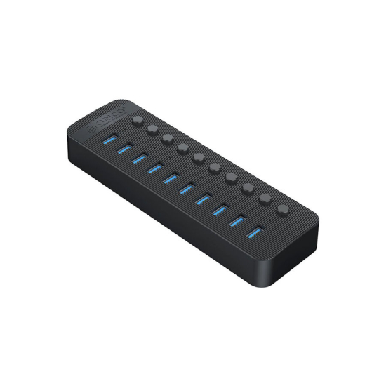 Hub USB-A 3.0 x10 z wyłącznikami portów 5Gbps Orico CT2U3-10AB-EU-BK-BP